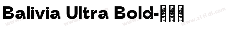 Balivia Ultra Bold字体转换